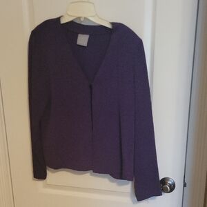 Purple V-Neck Cardigan